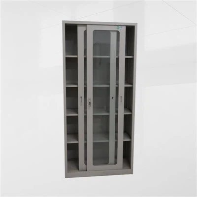 خزانة معدات الباب الزجاجية المنزلق الصلب